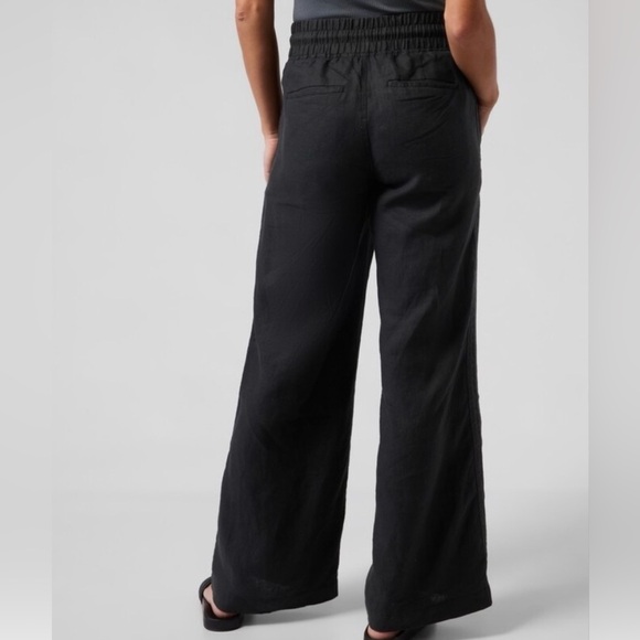 Athleta Black Cabo Linen Wide Leg Pant - Picture 7 of 7